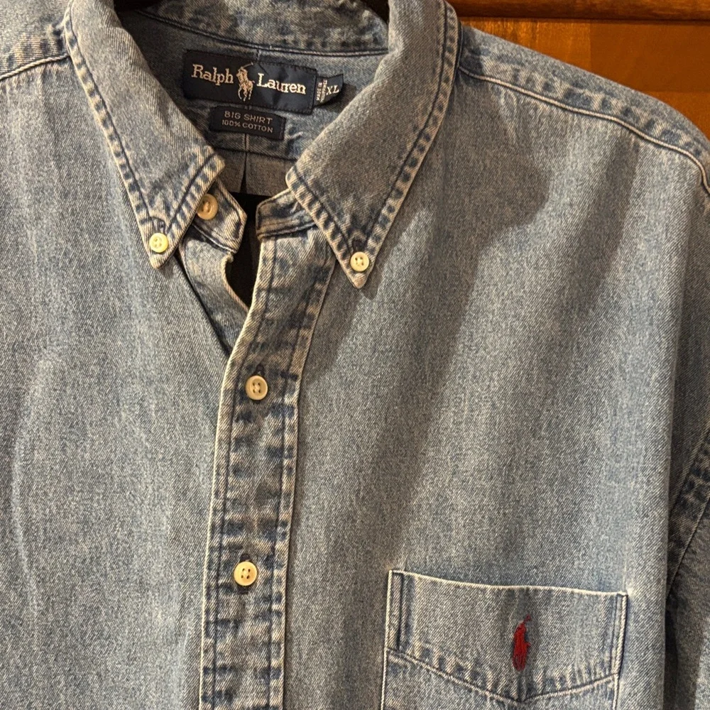 Ralph Lauren Classic Blue Denim Shirt - Picture 2 of 2